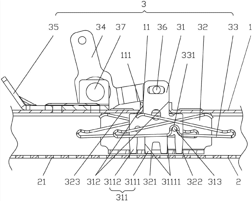 Locking mechanism of automobile seat slide rail
