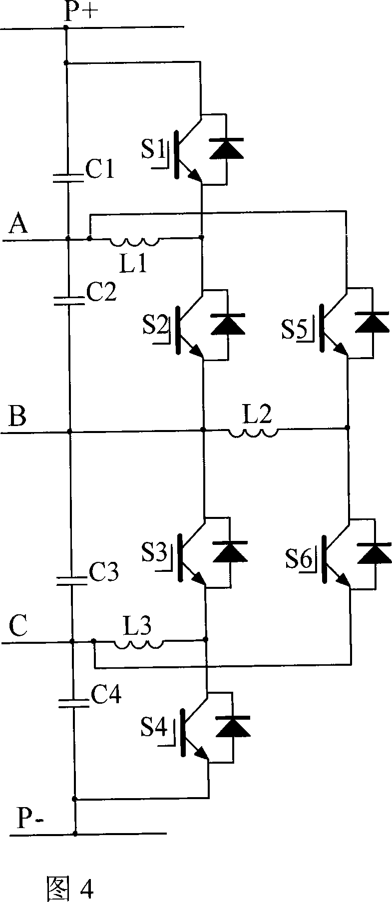 A five-level high-voltage frequency converter