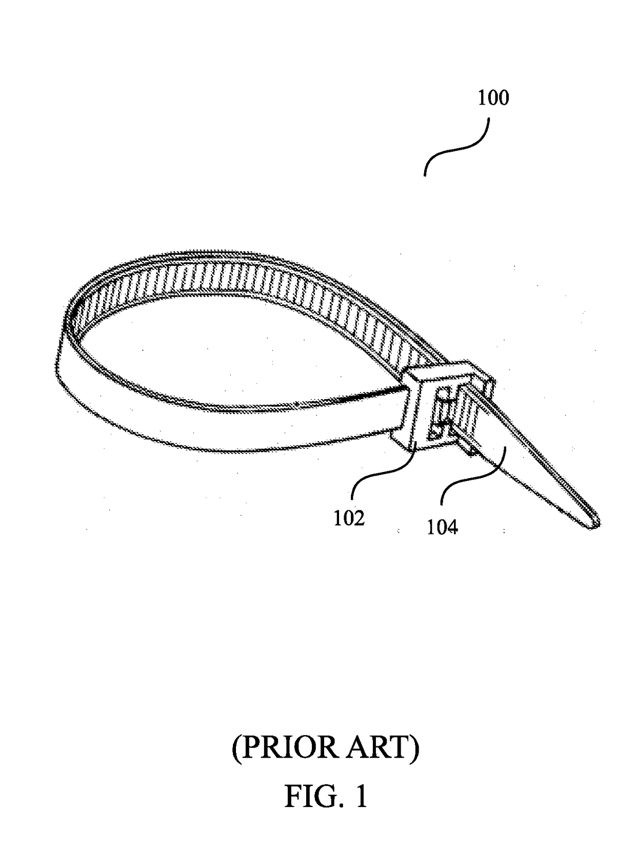 Zip tie for one hand use