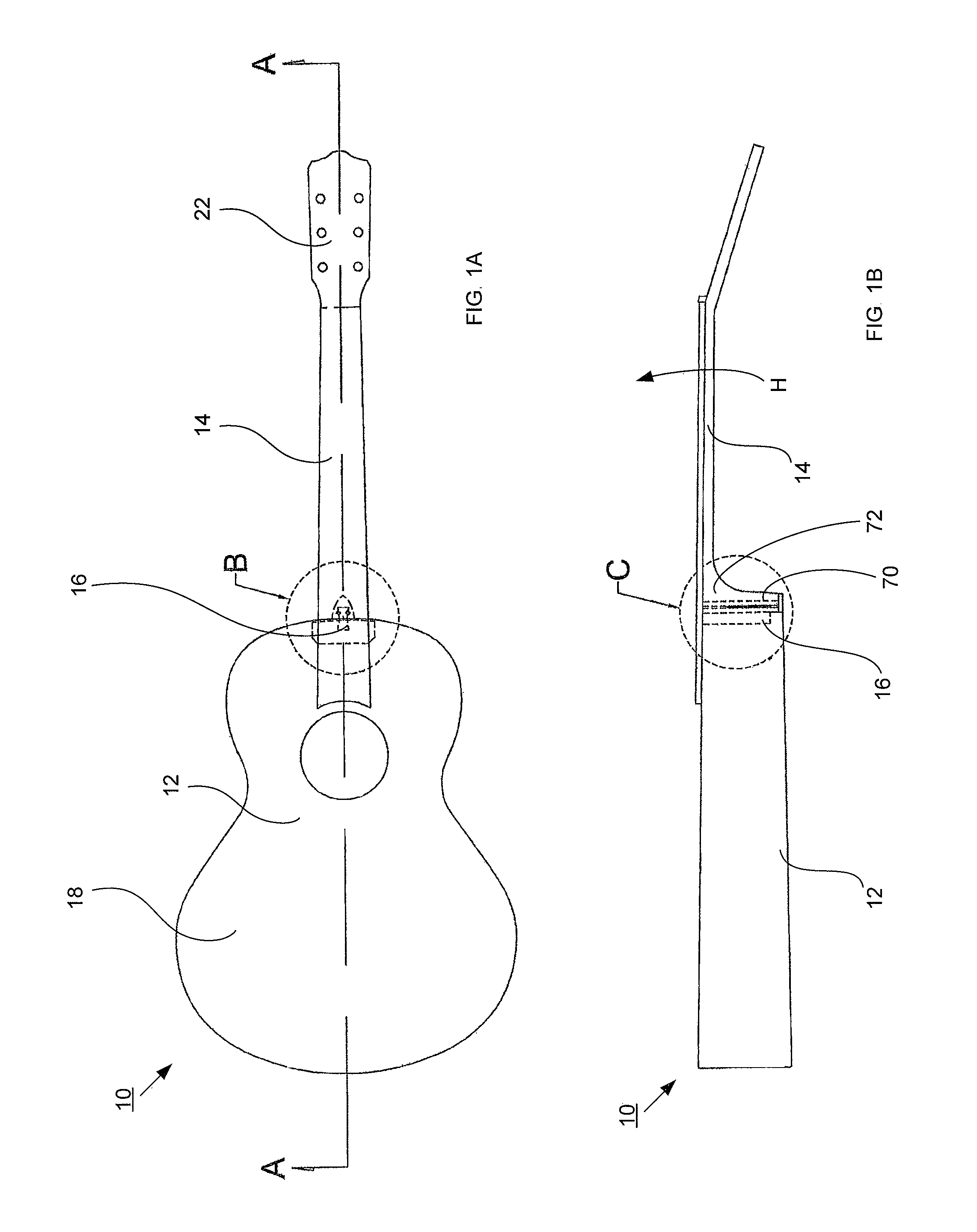 Neck and body joint for a musical instrument