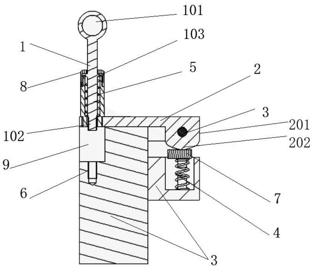 Quick tightening device and tightening method for hard-shell water tank used in space station