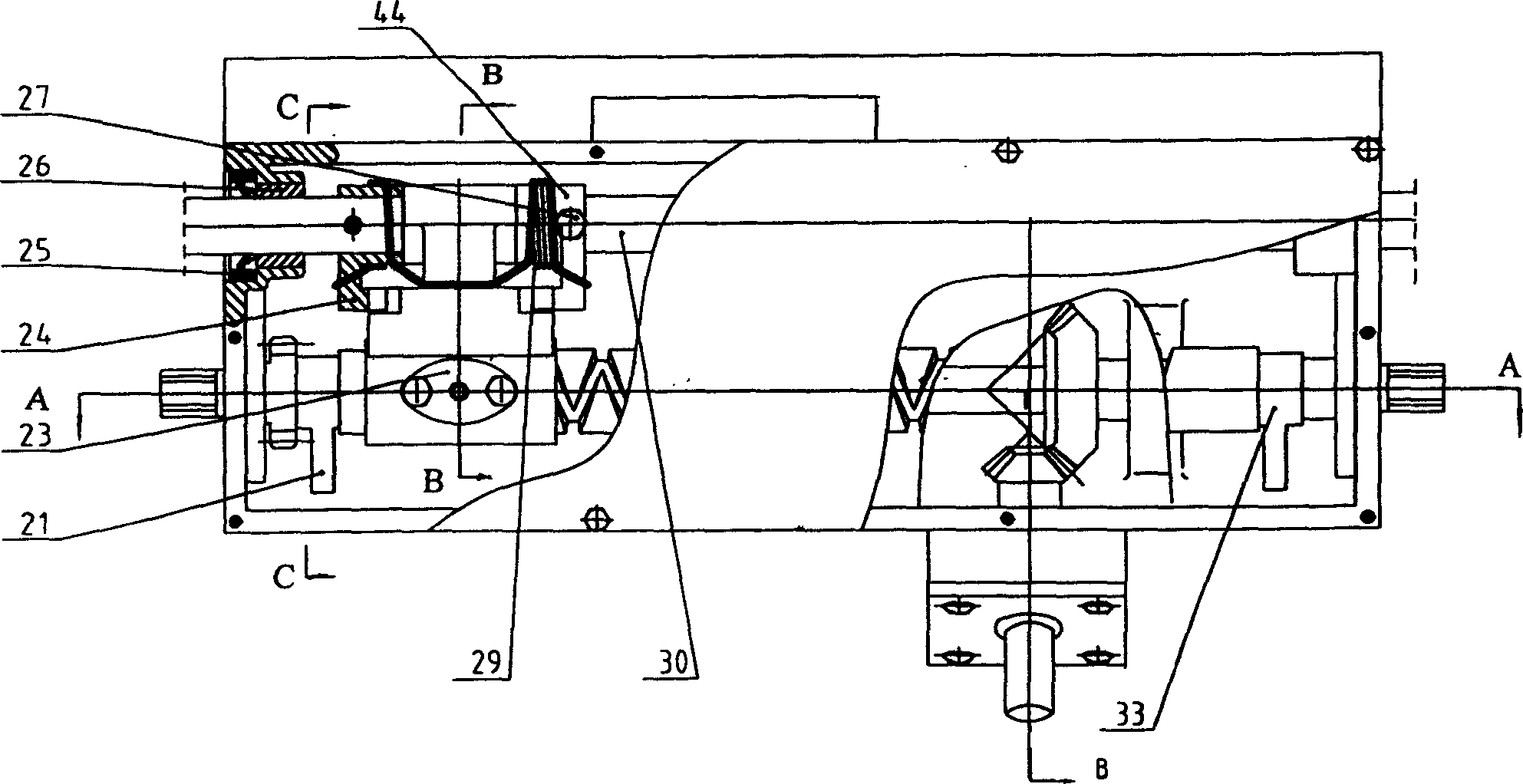 Box moving mechanism of high-speed rice transplanter