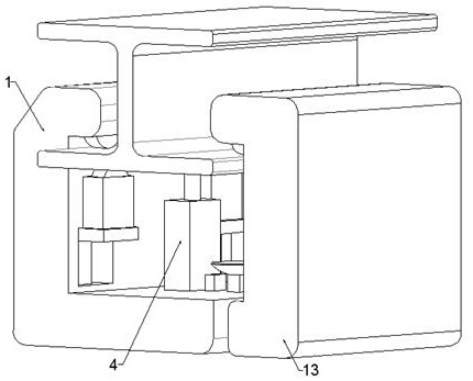 Detection device for detecting bending degree of building H-shaped steel beam