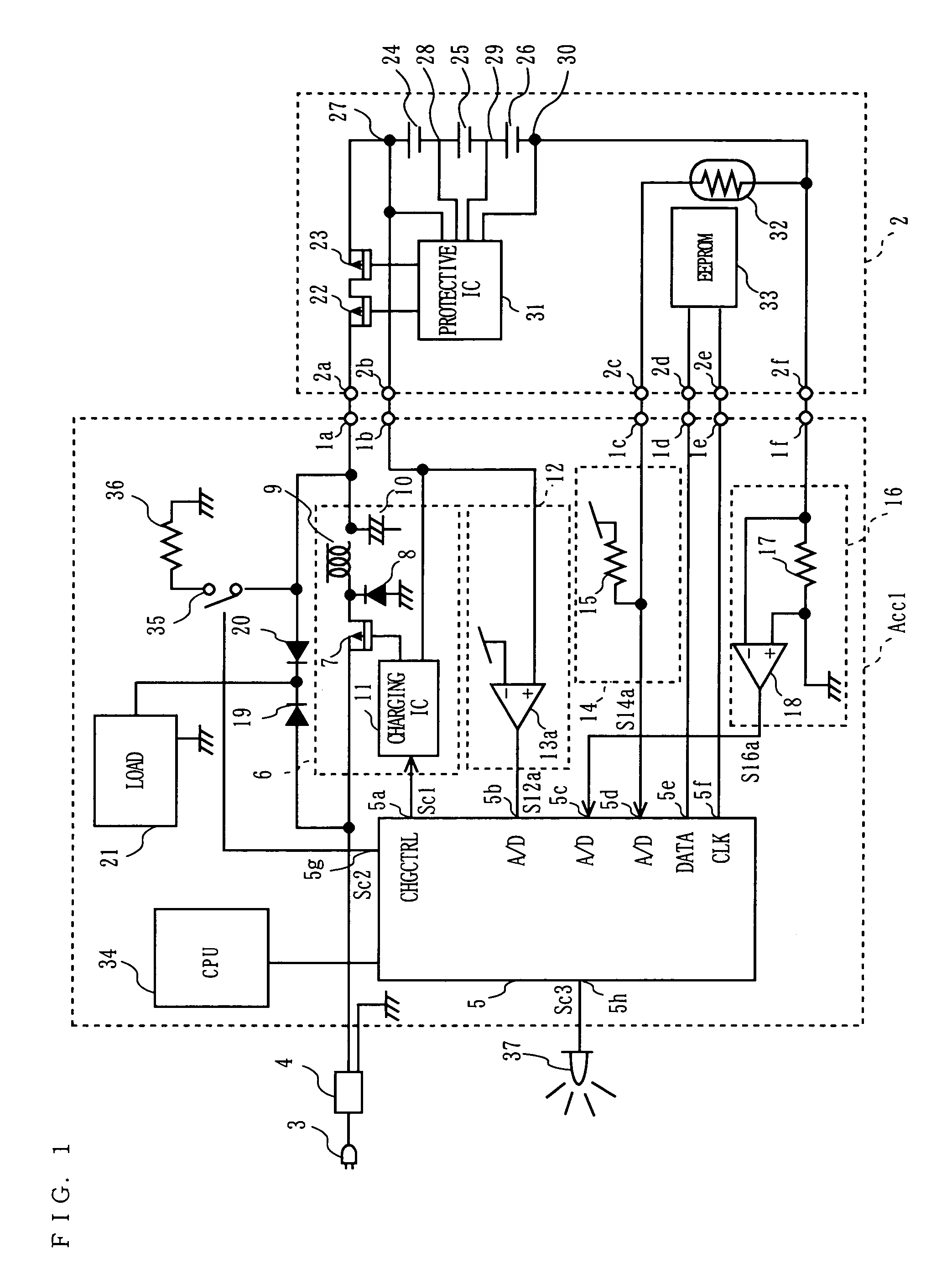 Charge control device for a secondary battery
