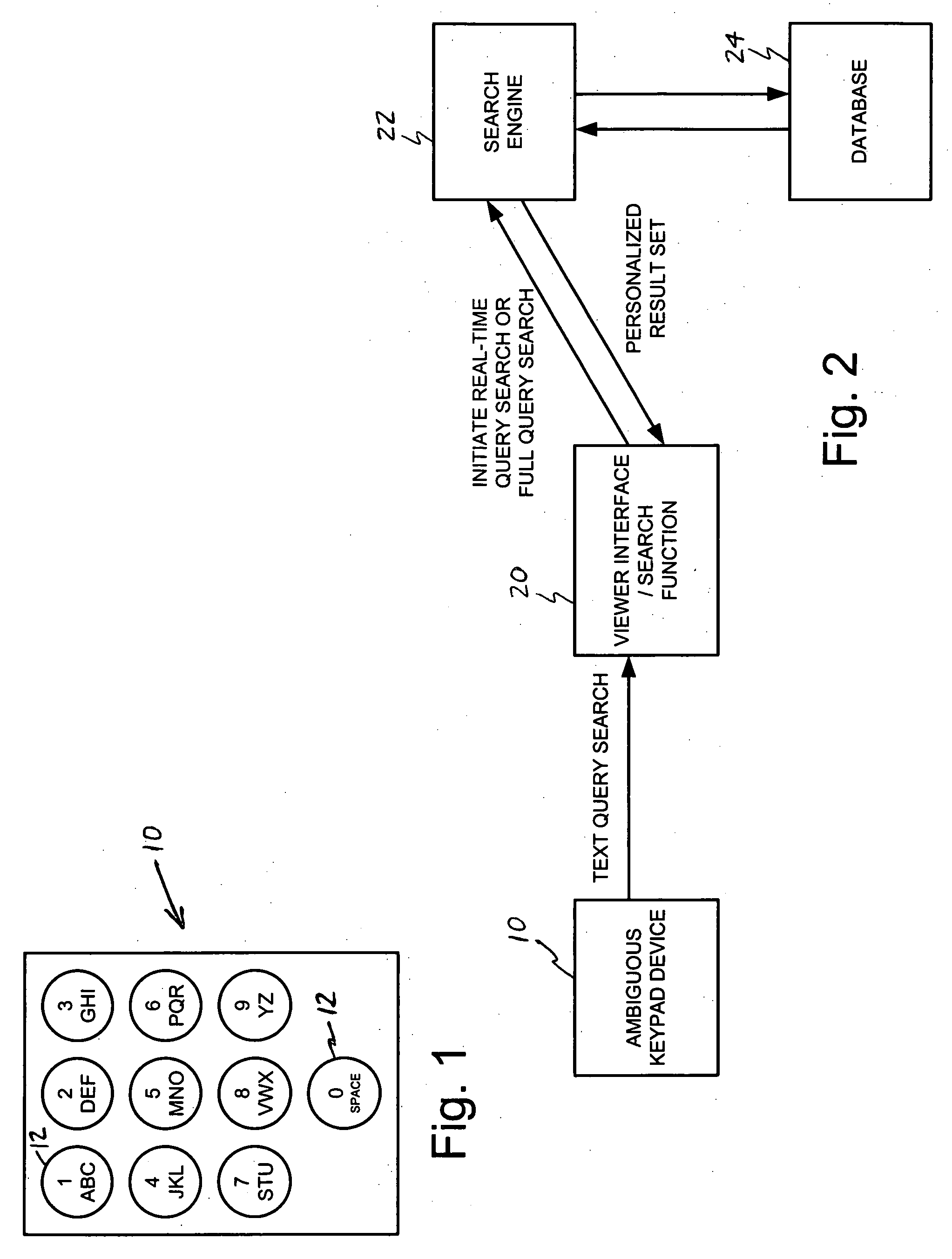 System and method for personalized searching of television content using a reduced keypad