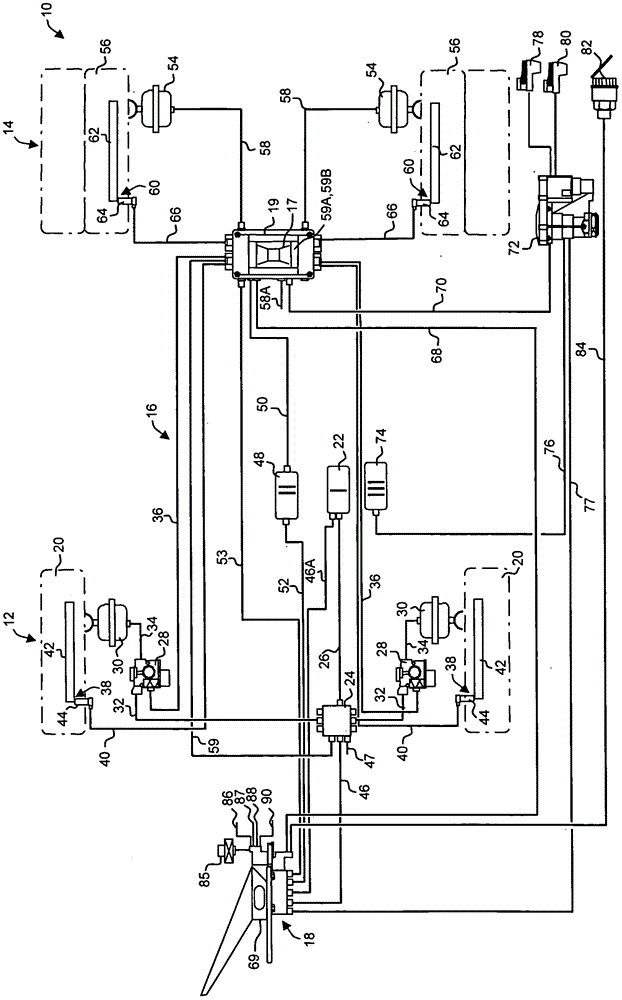 Controller for vehicle braking system and braking system with the same