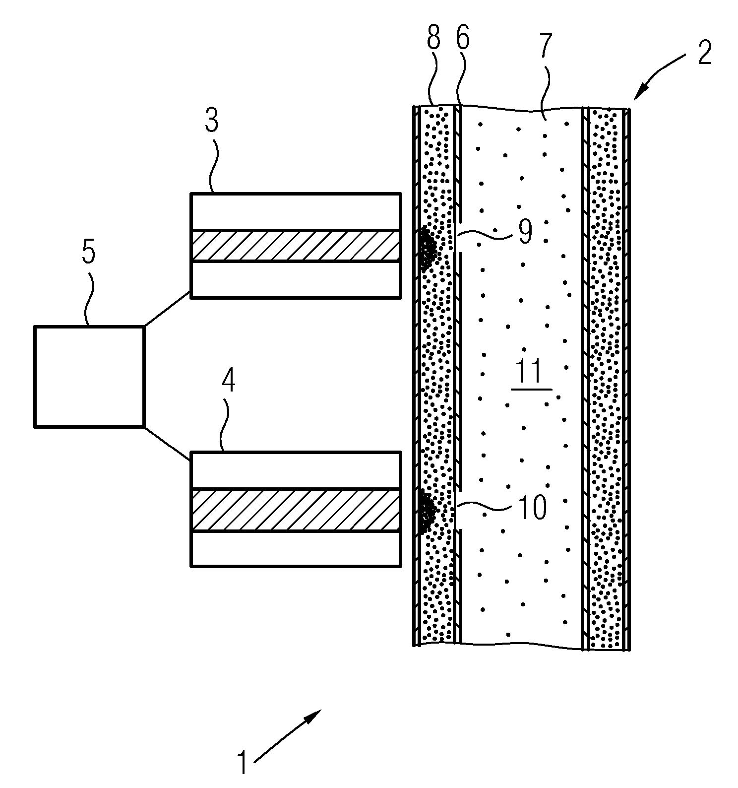 Device for separating ferromagnetic particles from a suspension