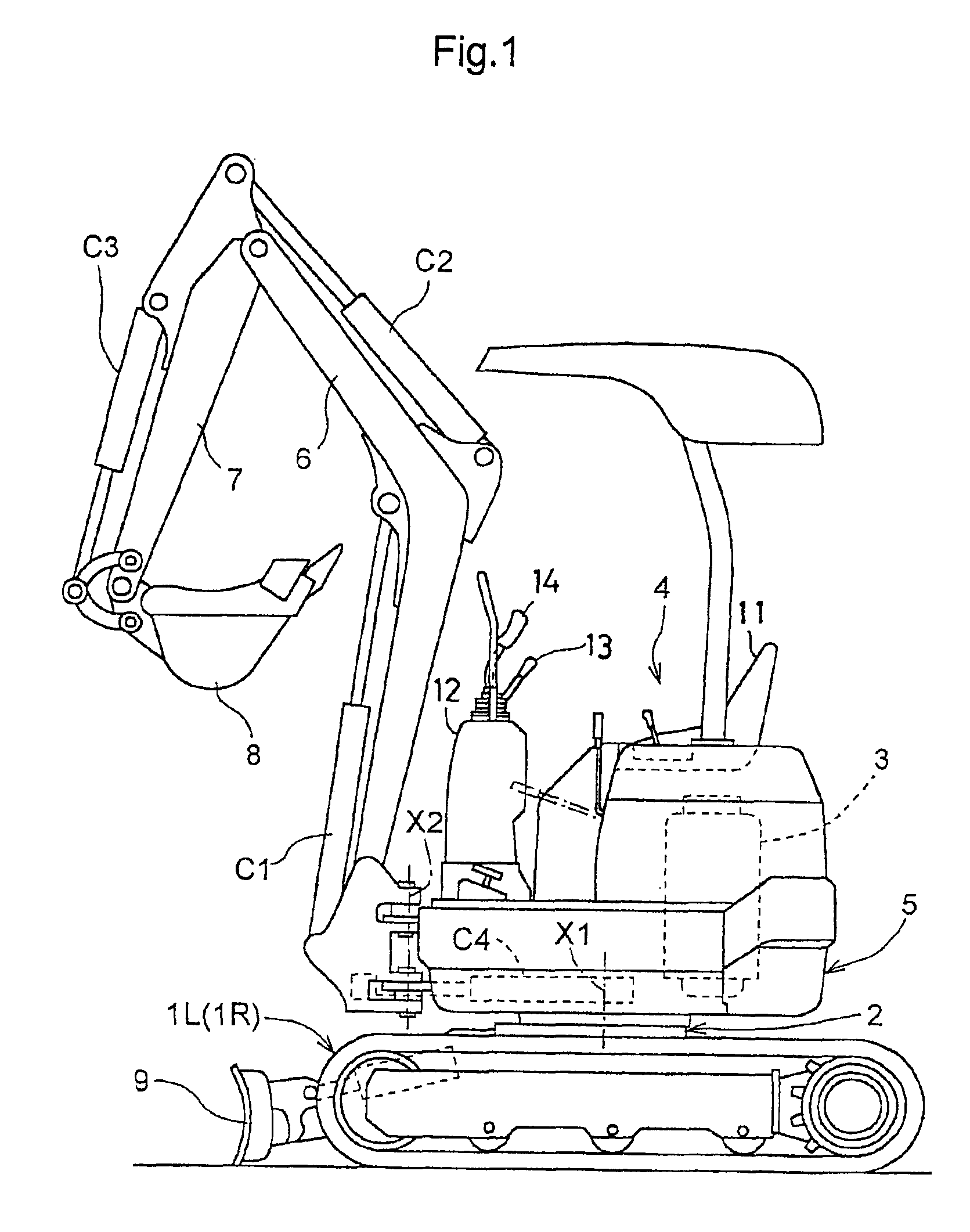 Hydraulic circuit for backhoe