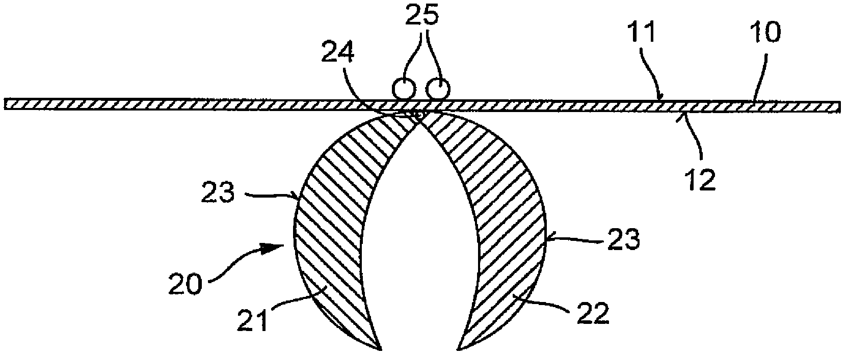 Curved glass or glass ceramic moulded part and method for producing same