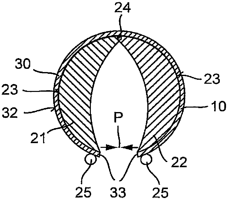 Curved glass or glass ceramic moulded part and method for producing same