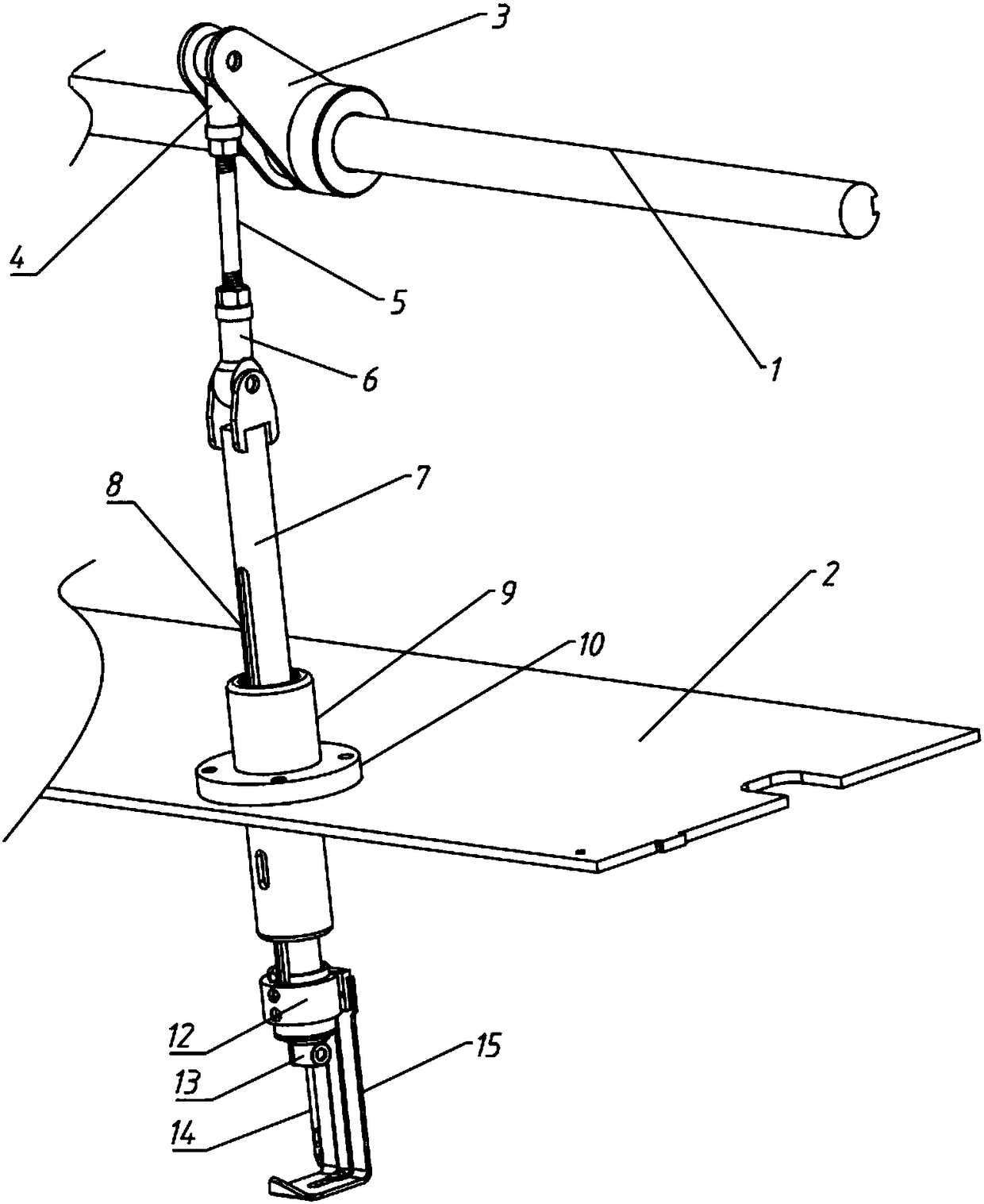 Quilt sewing machine spring stitch device