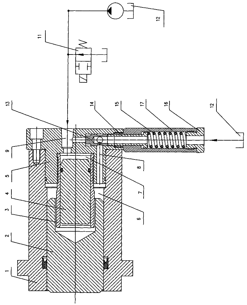 Single-acting rapid-pressurizing hydraulic cylinder