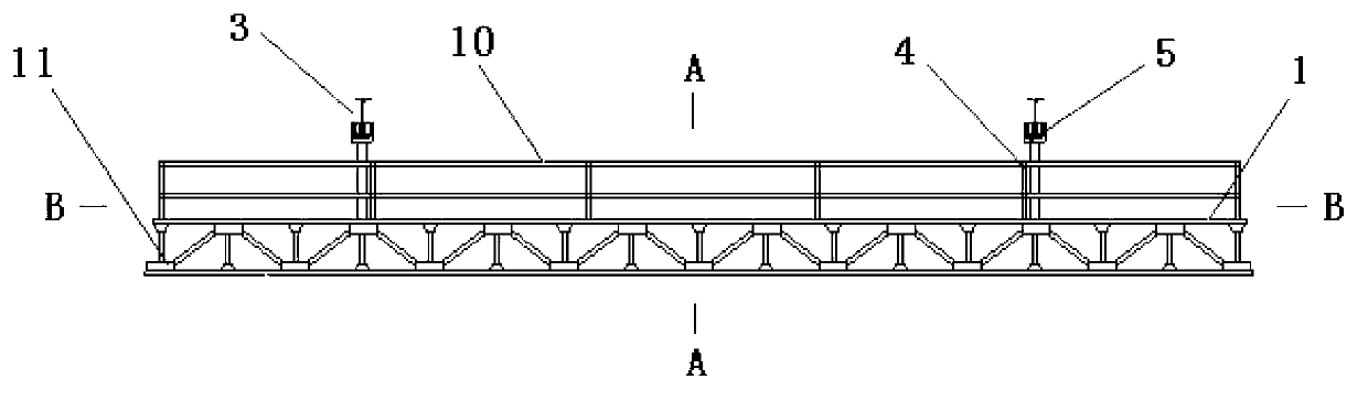 Movable hanger operating platform and manufacturing, installing, using and removing methods thereof