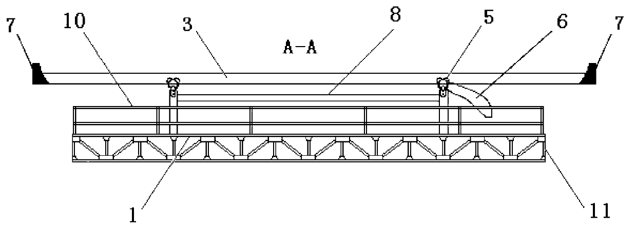 Movable hanger operating platform and manufacturing, installing, using and removing methods thereof