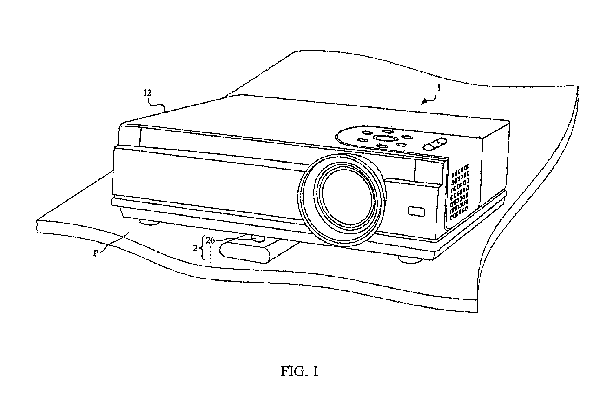 Lifting apparatus for projecting system