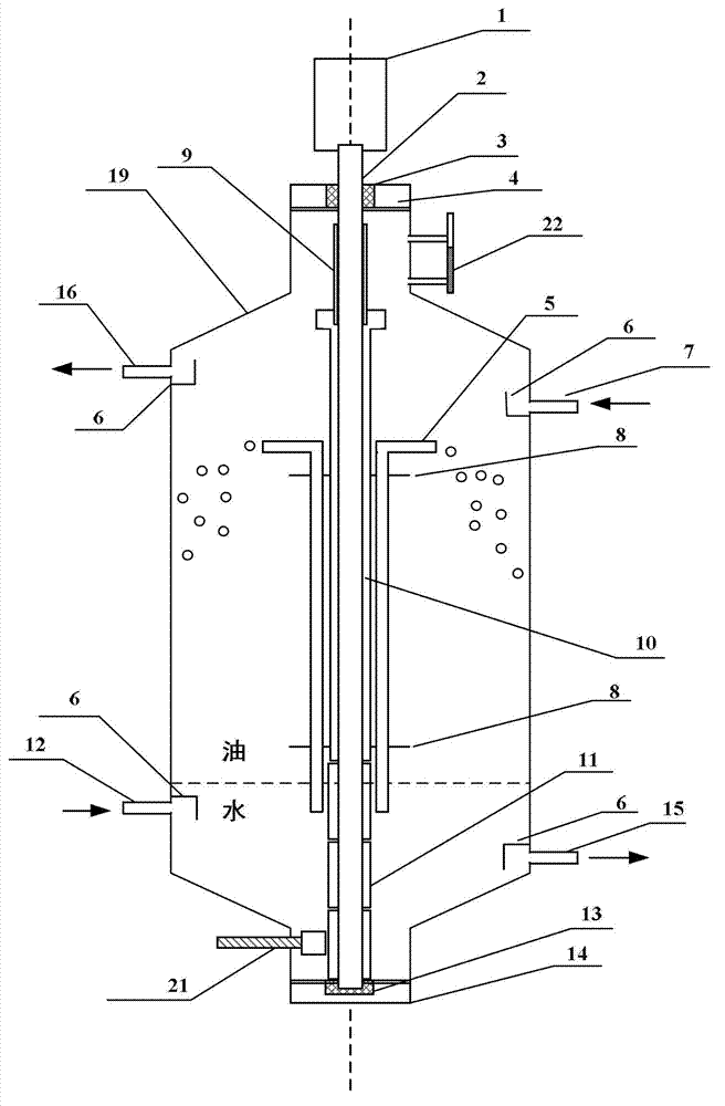 Column type extraction device for pipe bundle multi-channel phase-dispersing and extraction method thereof