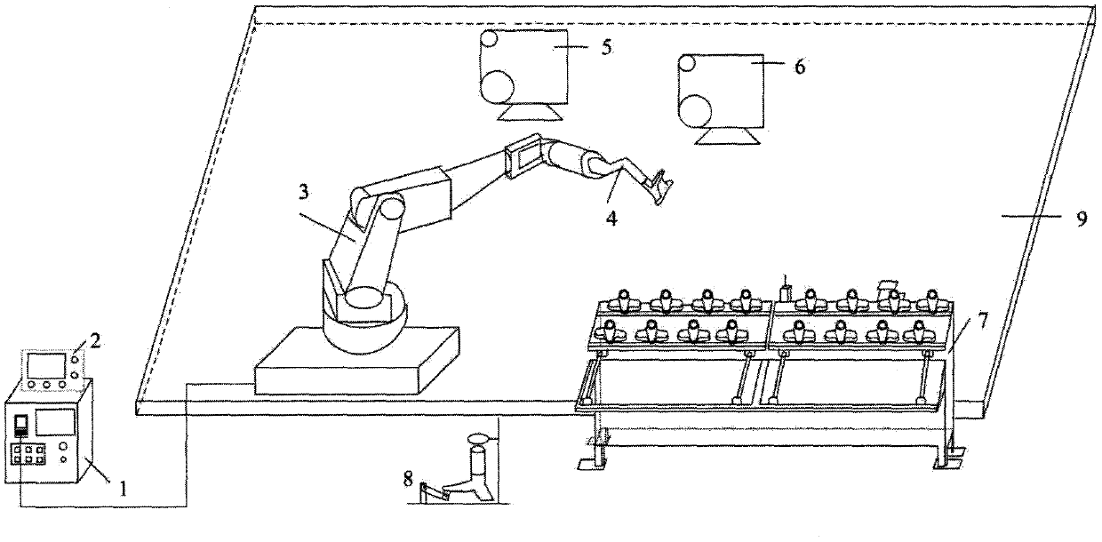 Robot hardware abrasive belt grinding unit device based on program reuse