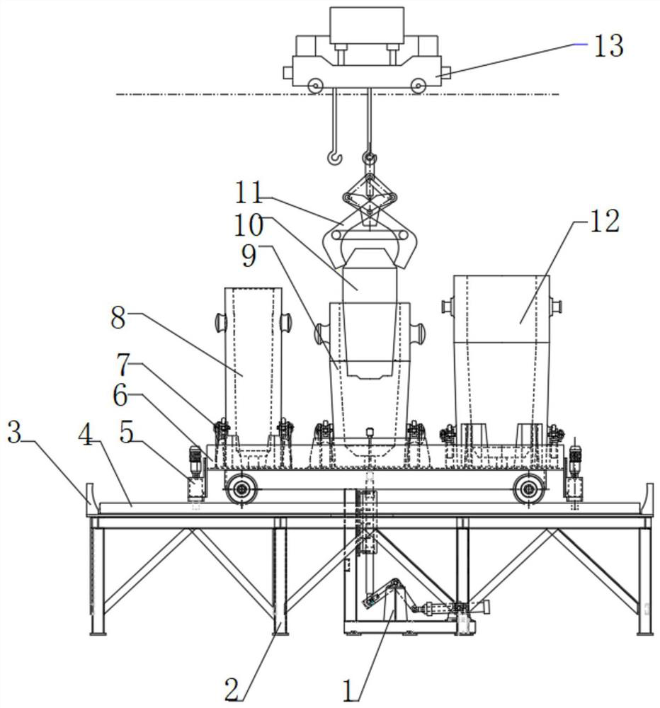 Multi-station steel ingot demolding system and method