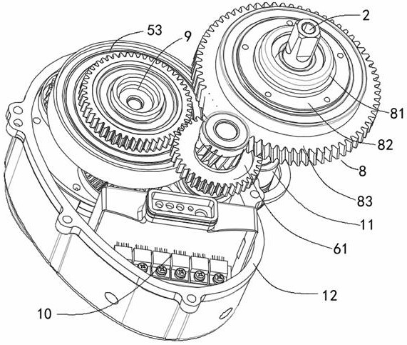 Stable high-power plug-in centrally-mounted motor
