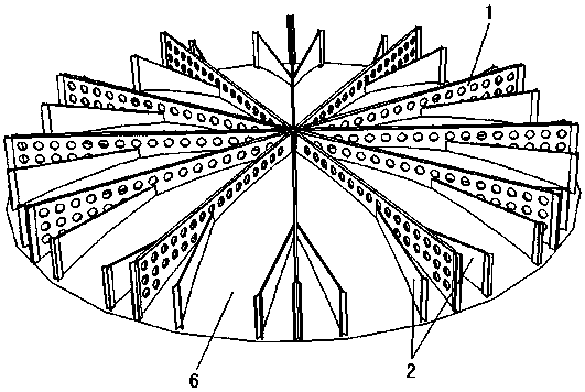 Deployable bifurcated rib high-precision reflector