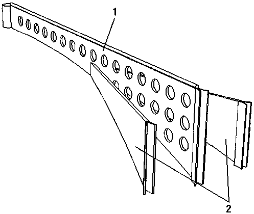 Deployable bifurcated rib high-precision reflector