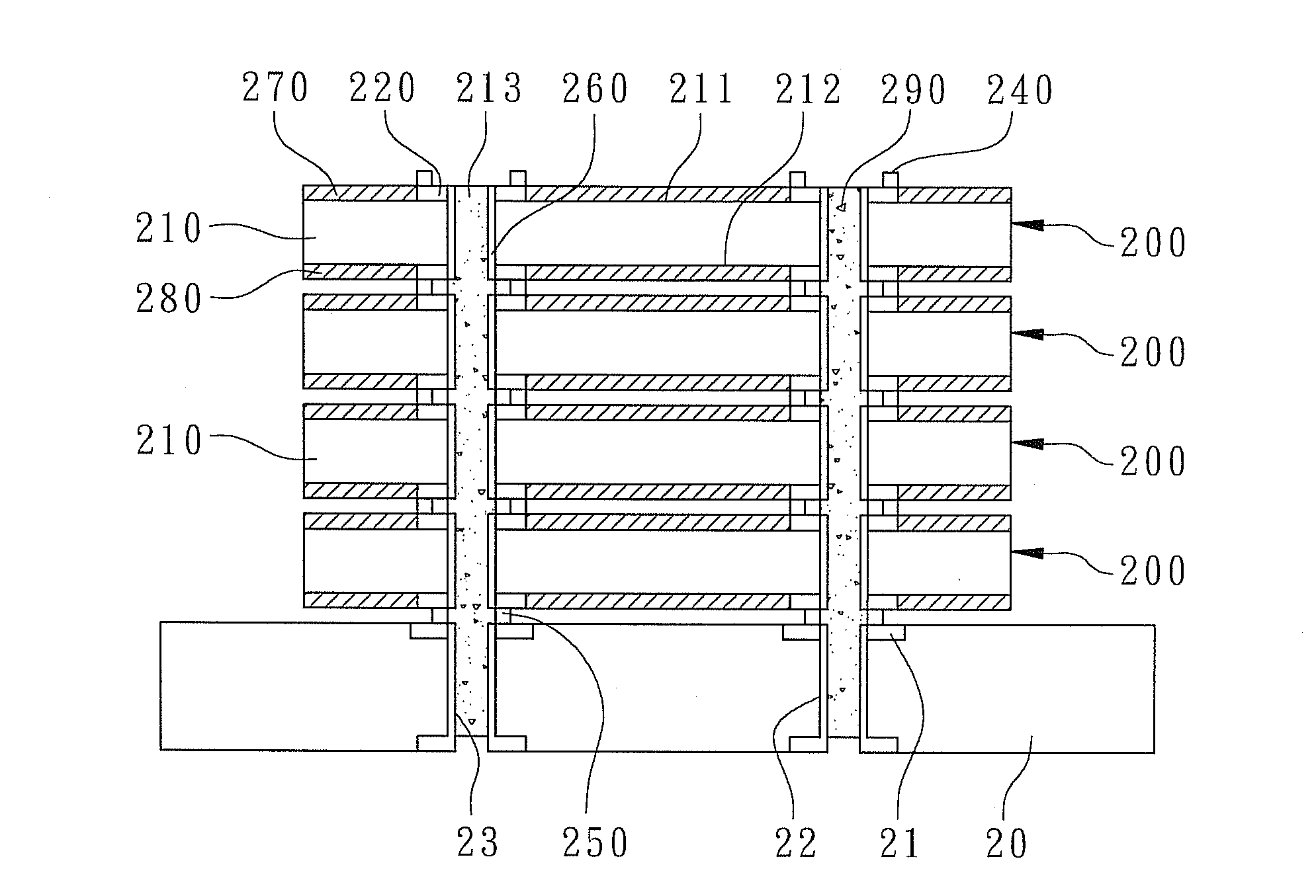 Semiconductor chip having TSV (through silicon via) and stacked assembly including the chips