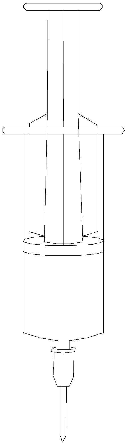 Bidirectional low-resistance injector syringe and preparation method thereof