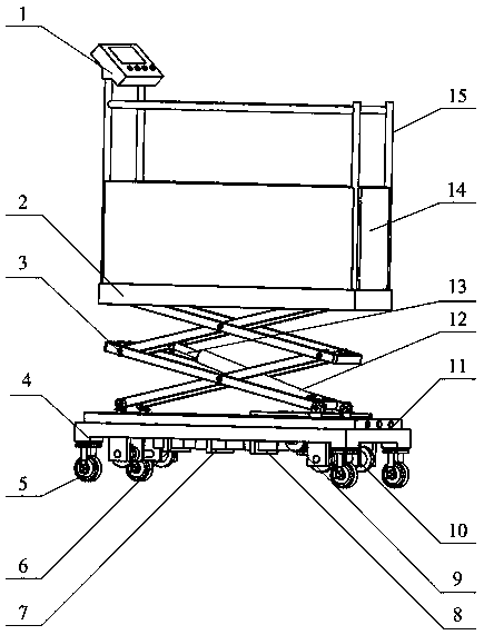 Multi-span greenhouse land track dual-purpose multifunctional transport vehicle and control method thereof