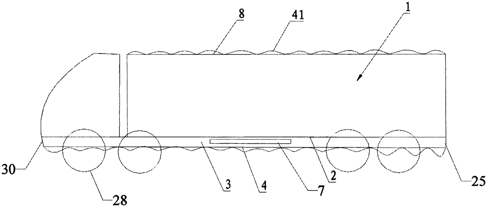 Automobile driven in suspension mode