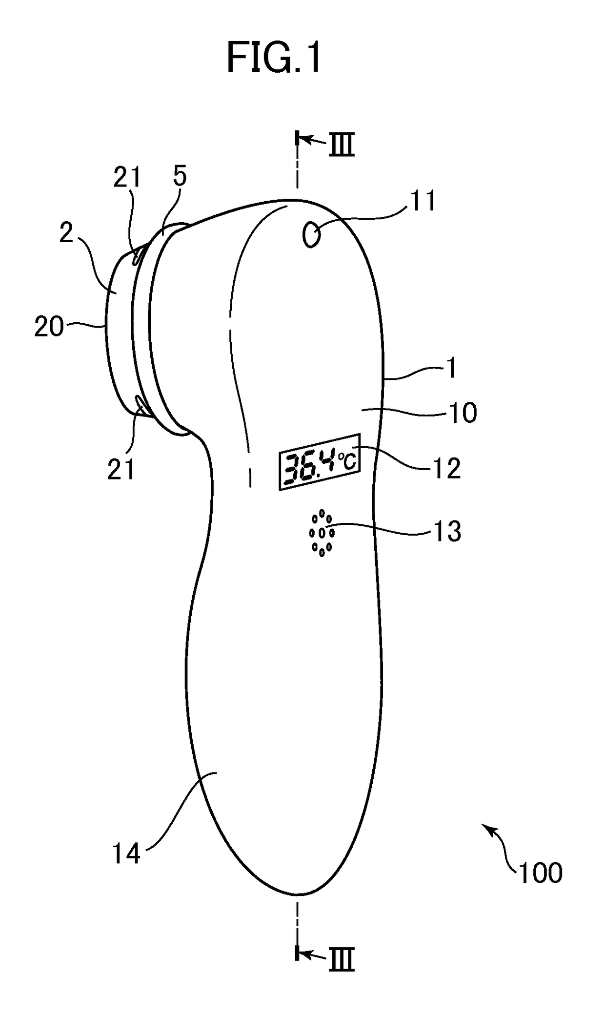 Contact type internal thermometer