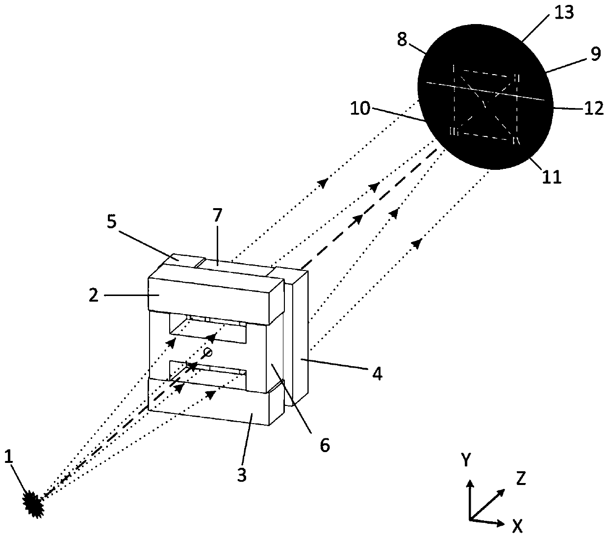 Intensity self-calibration multi-channel X-ray imaging system and application method