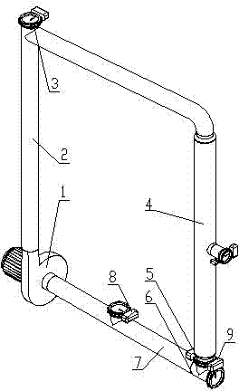 Pneumatic drying device of circulating fluidized bed