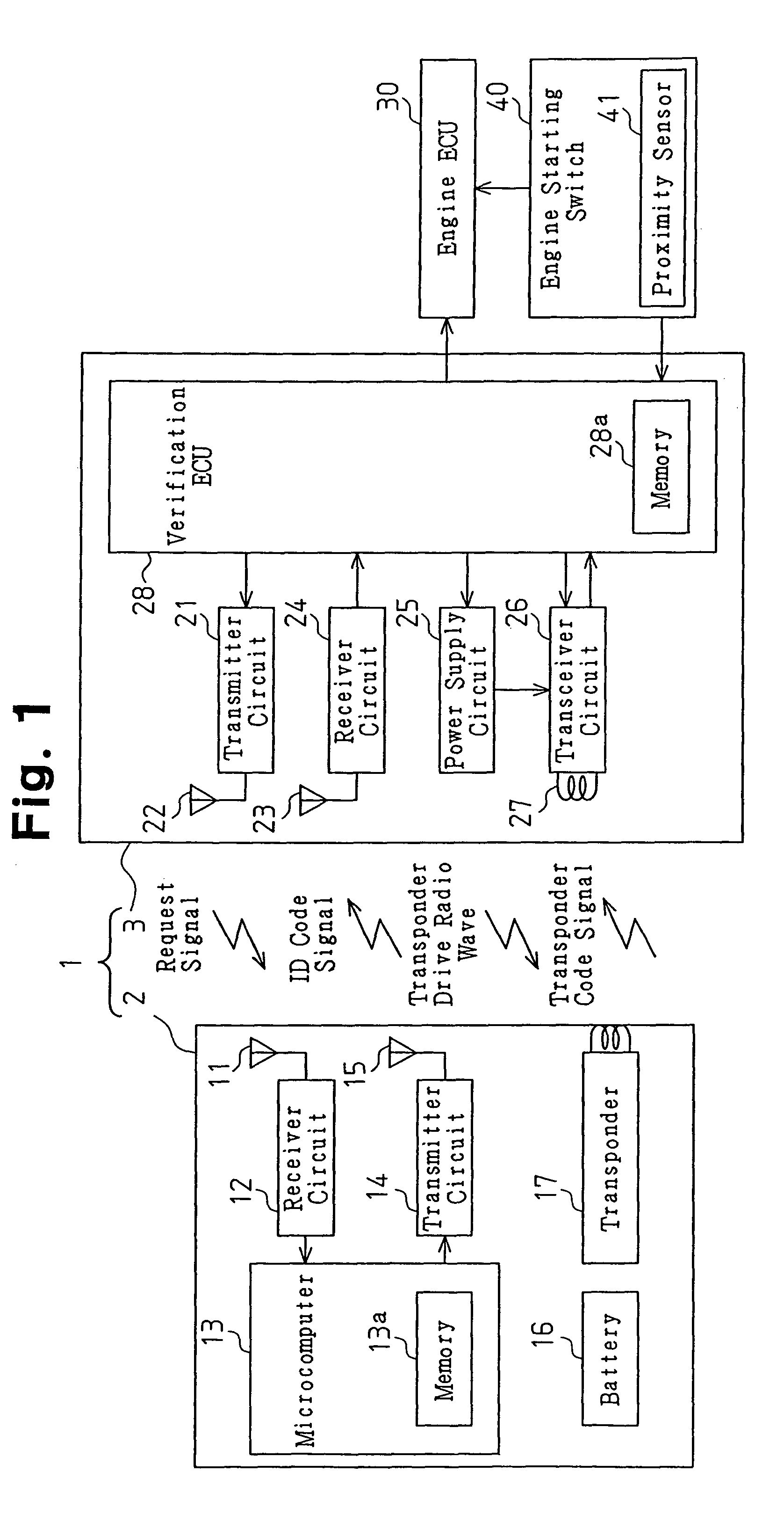 Engine starting switch and portable device