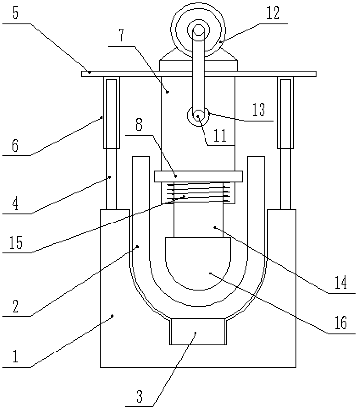 Drug mashing device used in traditional Chinese medicine preparation