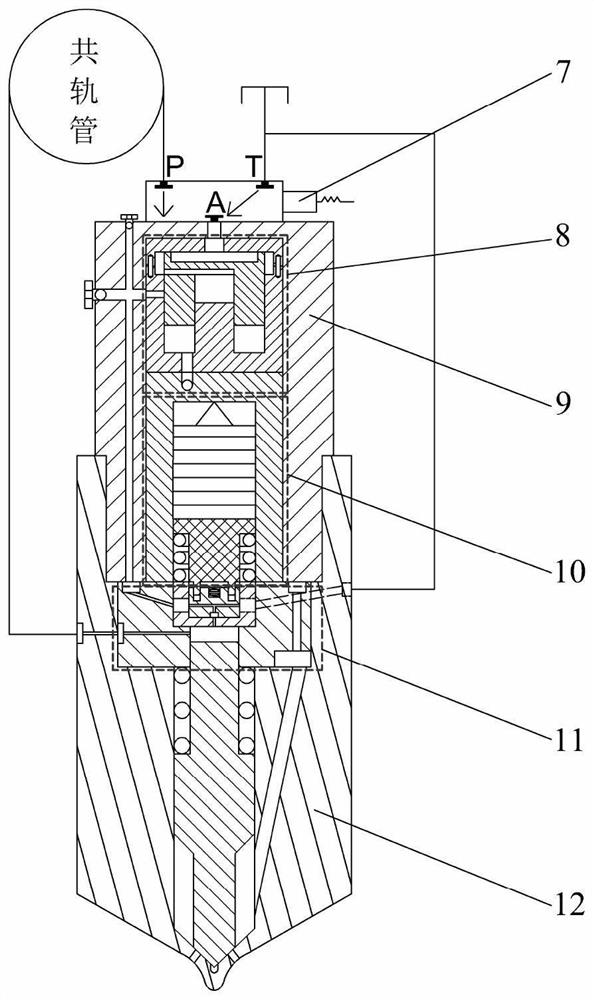 Modular diesel engine double-valve common rail system with flexible and adjustable oil injection rule