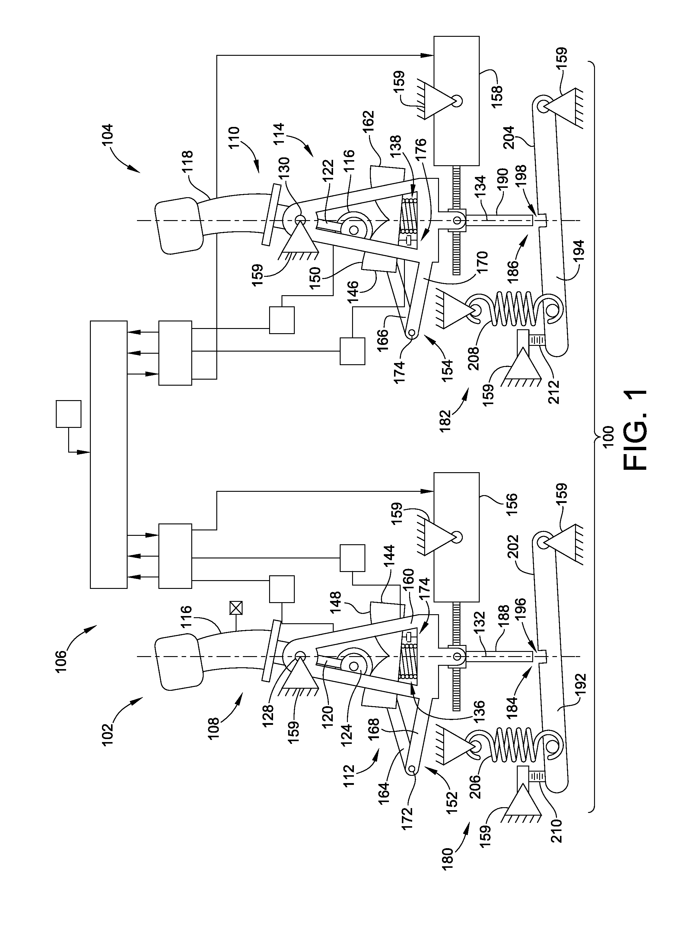 Active Control Column With Manually Activated Reversion to Passive Control Column