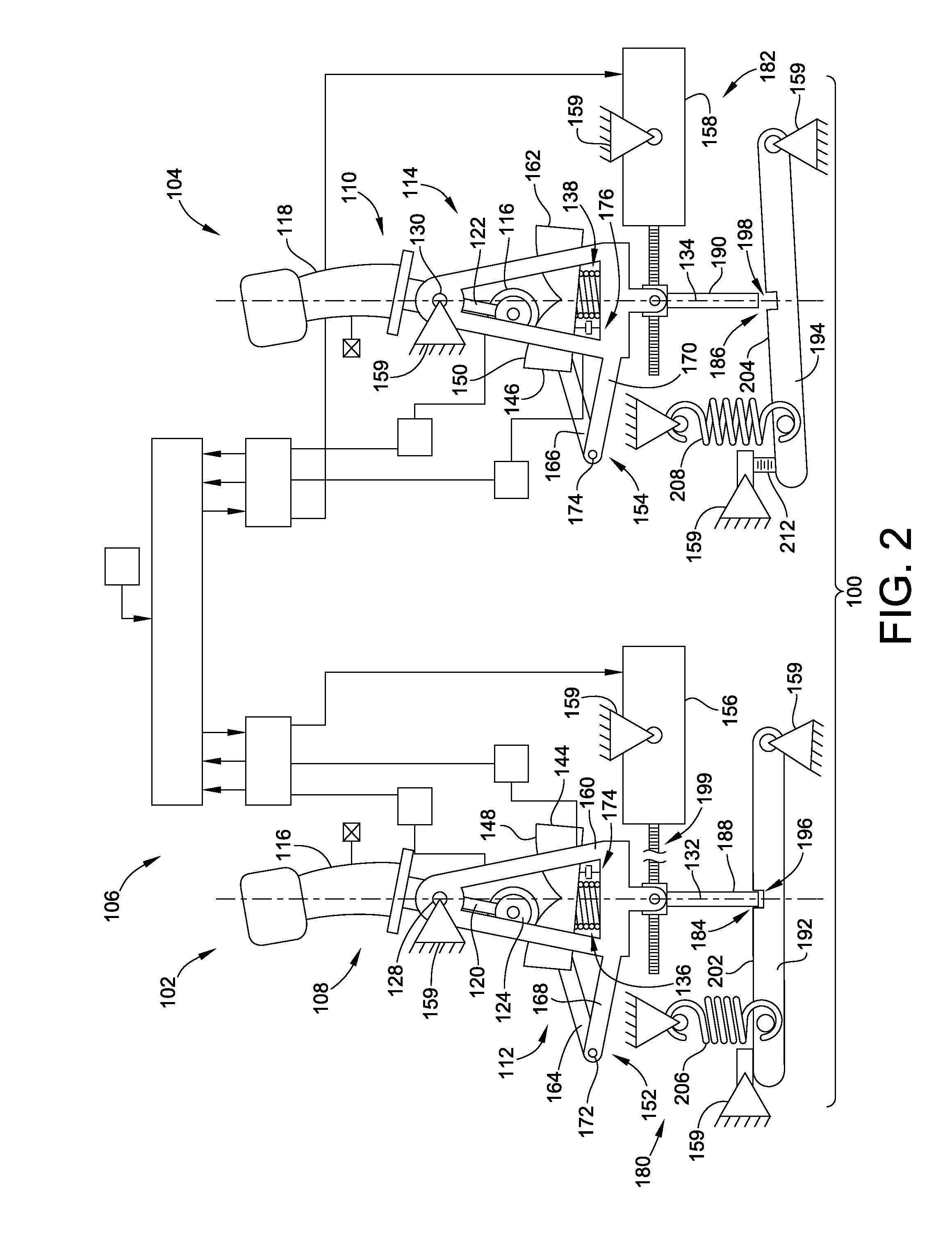 Active Control Column With Manually Activated Reversion to Passive Control Column