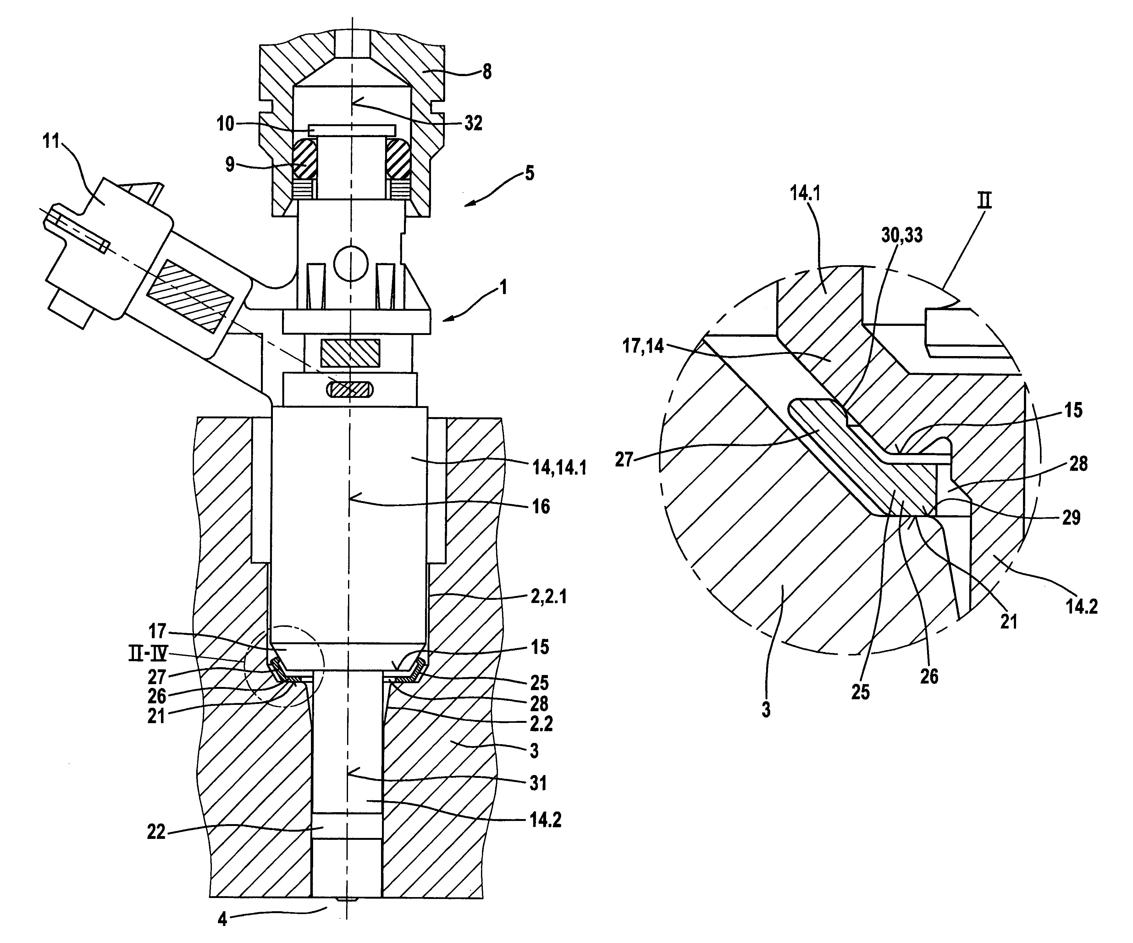 Damping element for a fuel injection valve