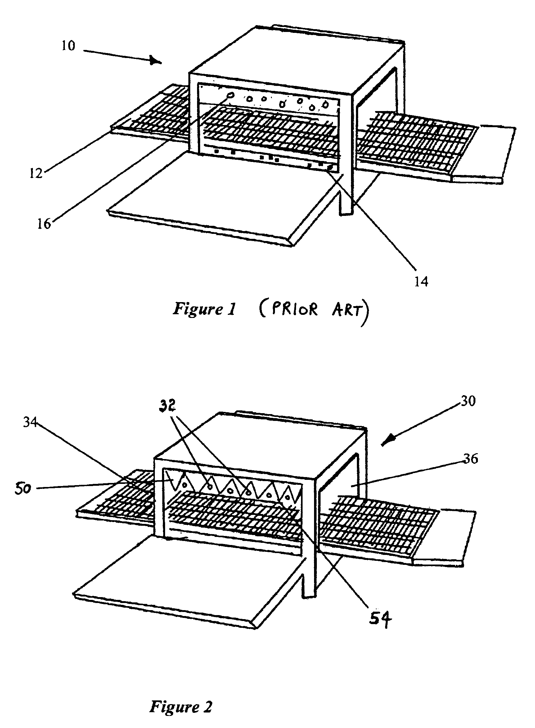 Impingement oven with radiant heating