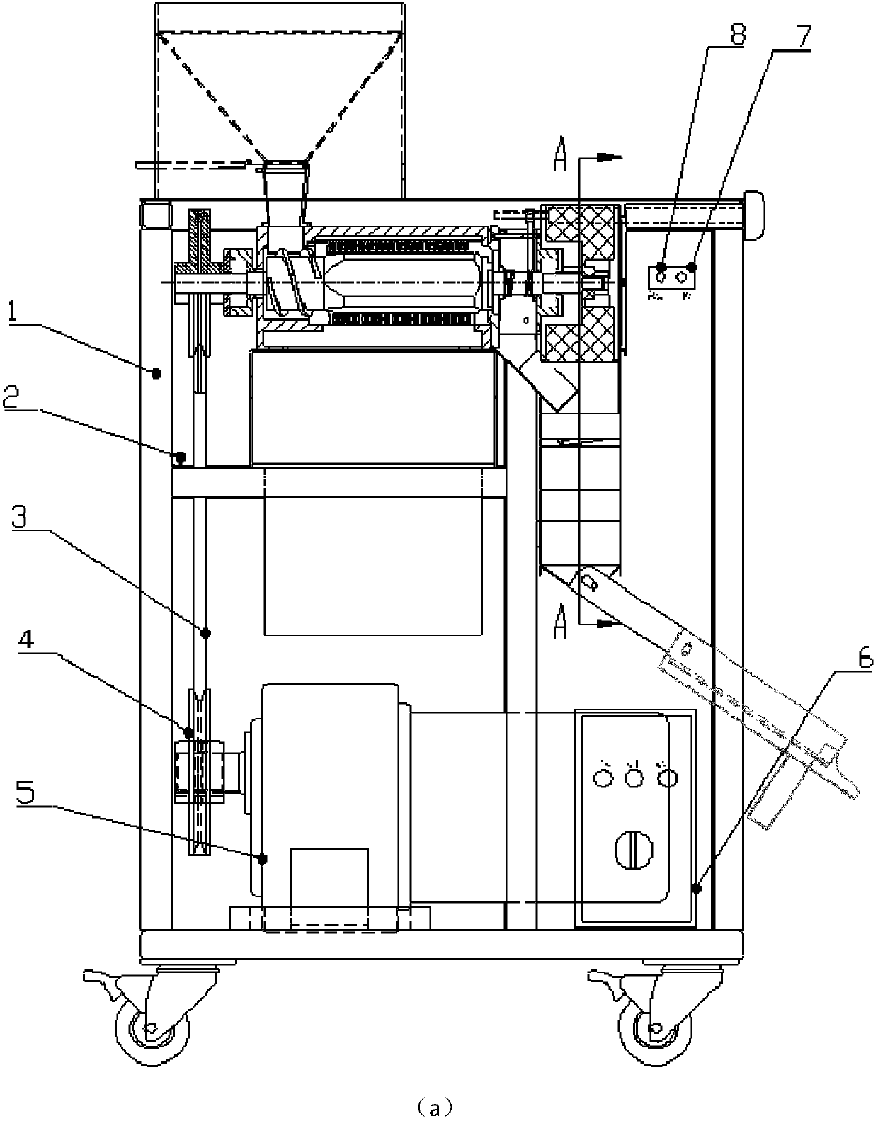 A household-type rice germ preservation rice milling machine