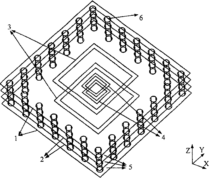 Quasi-elliptic filtering character frequency selecting surface