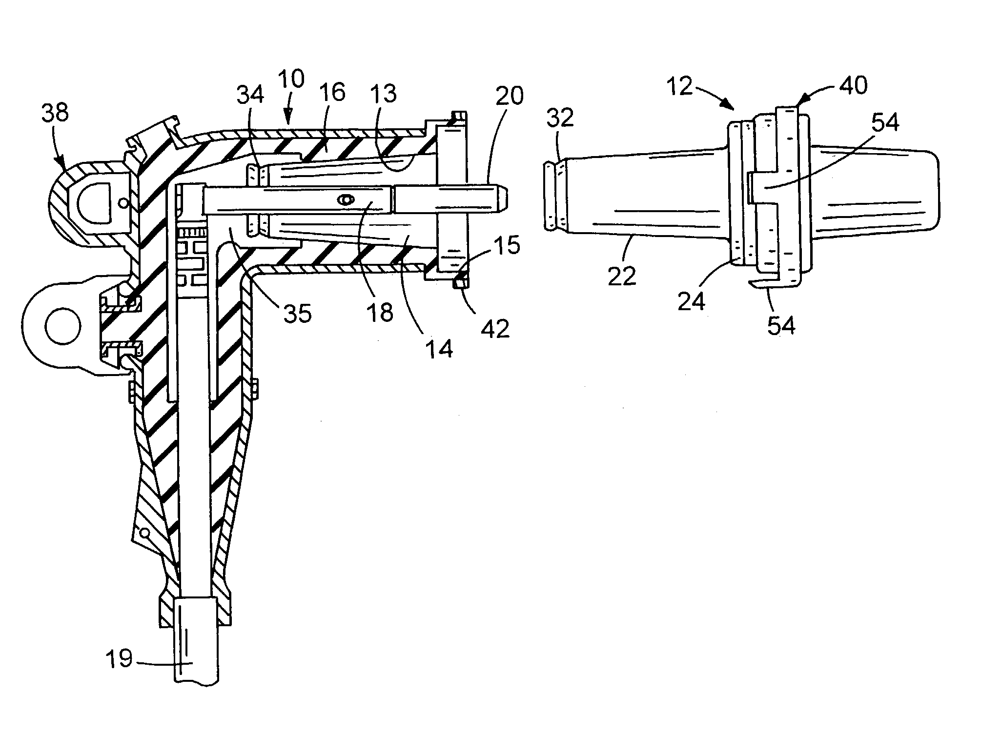 Visual latching indicator arrangement for an electrical bushing and terminator