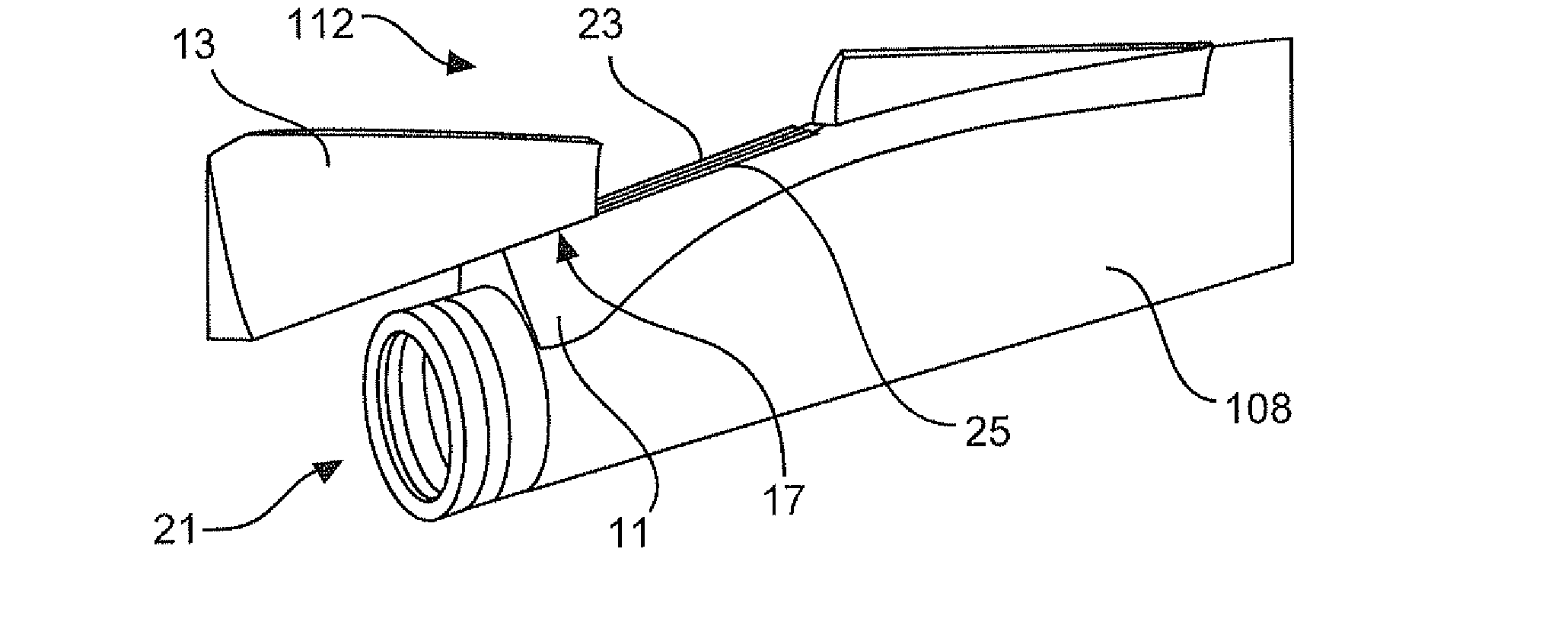 Rear casing, rotor blade with rear casing, and a wind turbine that comprises such a rotor blade