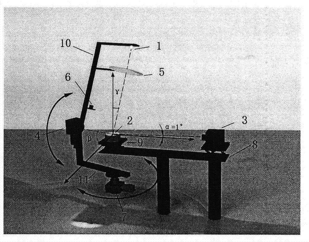Device for measuring luminance coefficient distribution of pavement paving material