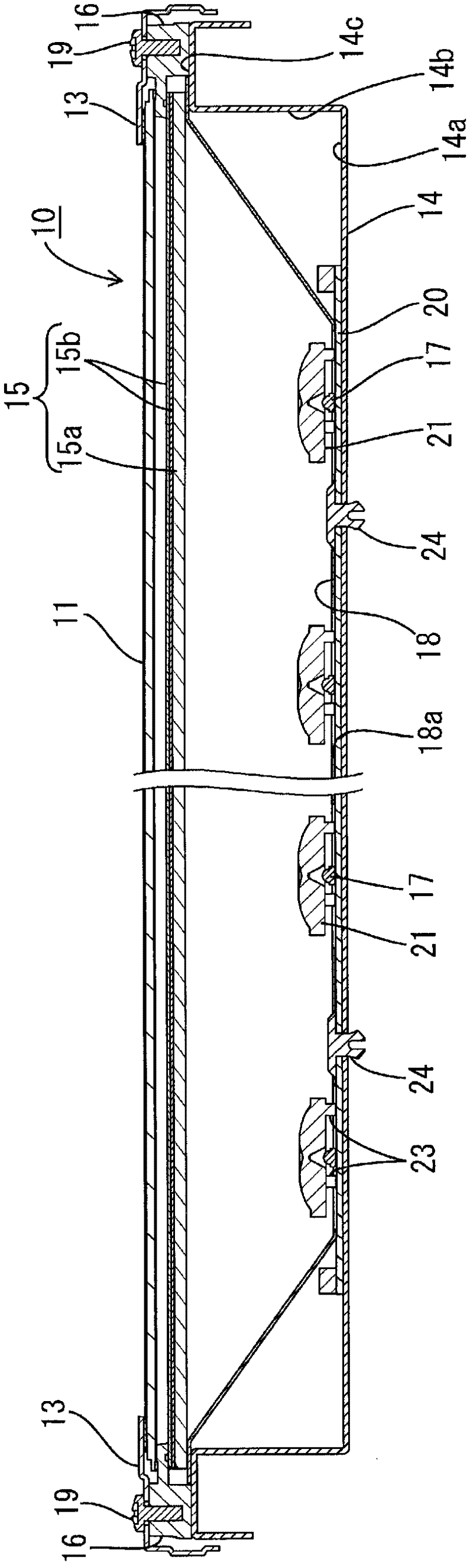 Illumination device, display device, and television receiver