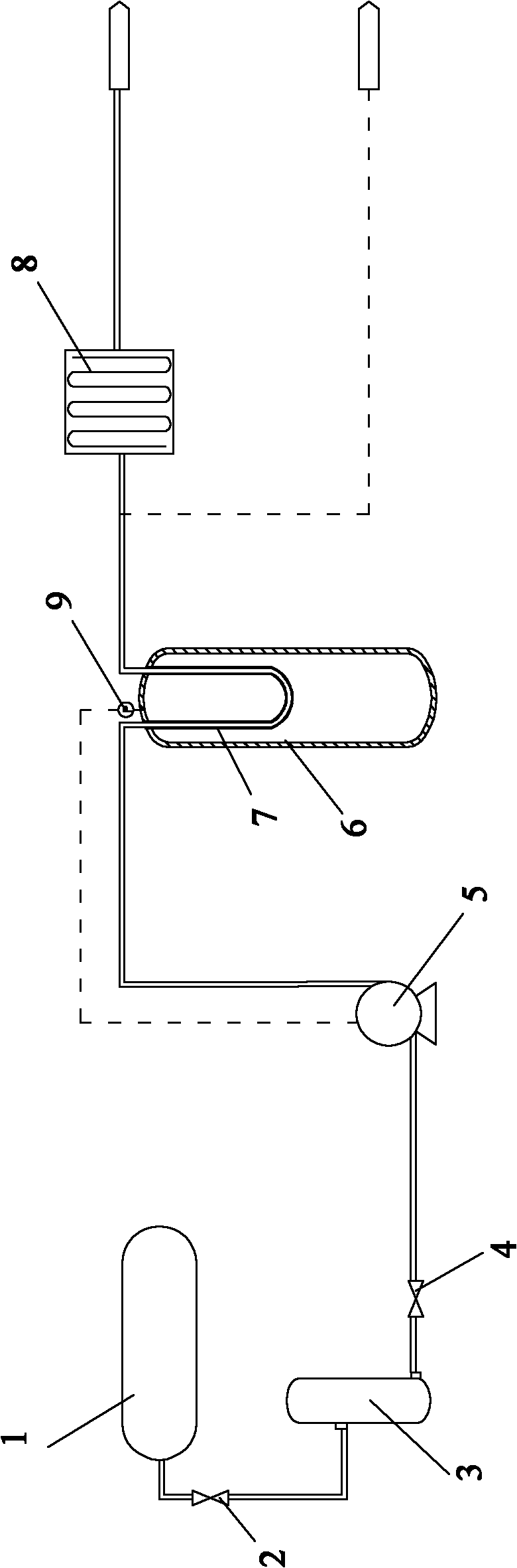 System and method for temperature reduction and pressure stabilization of liquefied natural gas storage tank