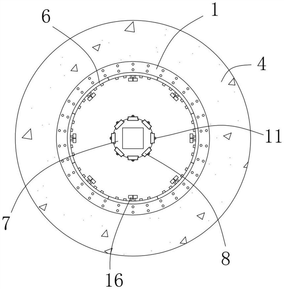 Open caisson construction formwork and construction method thereof