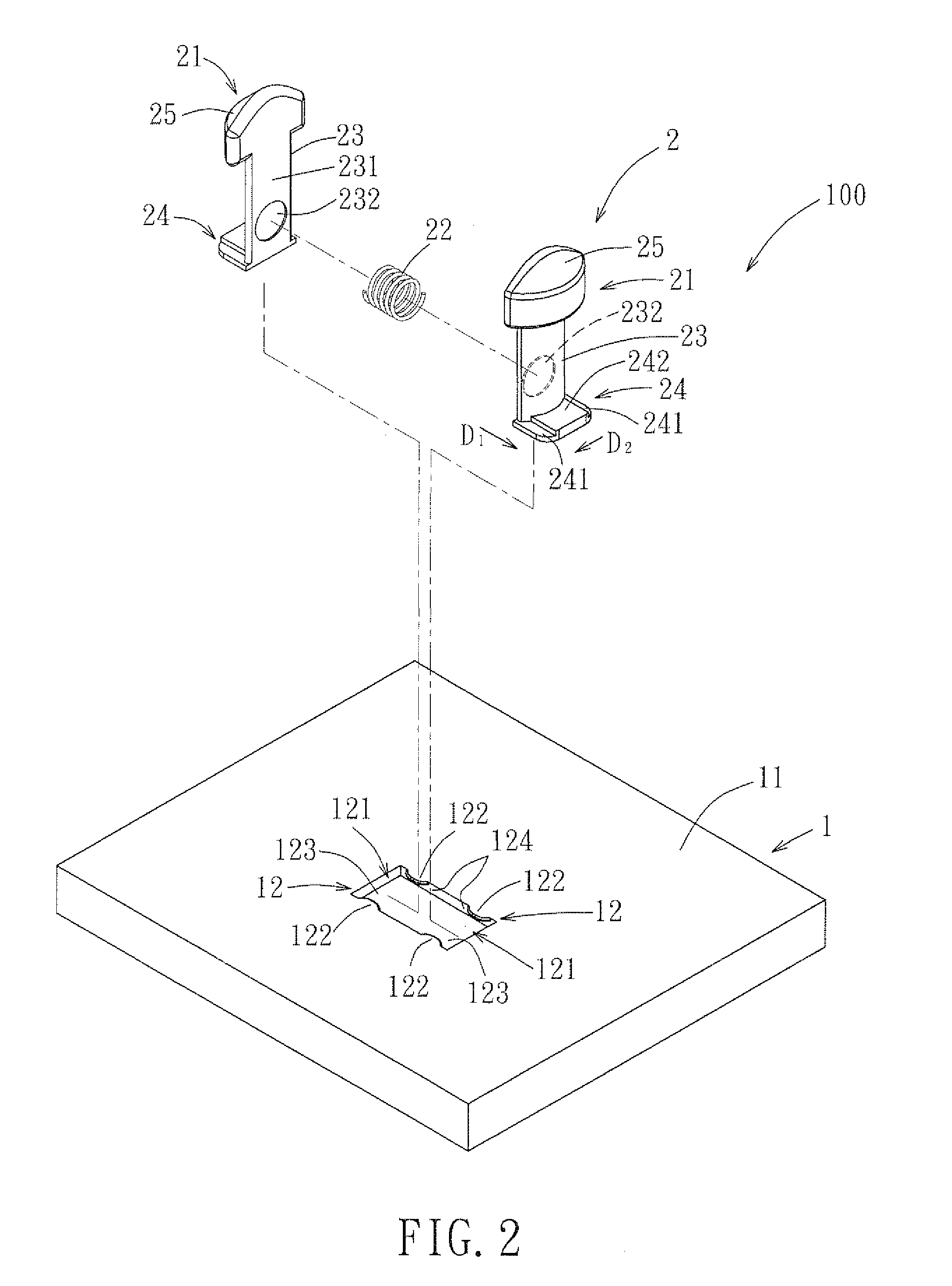 Retaining module and component assembly having the same