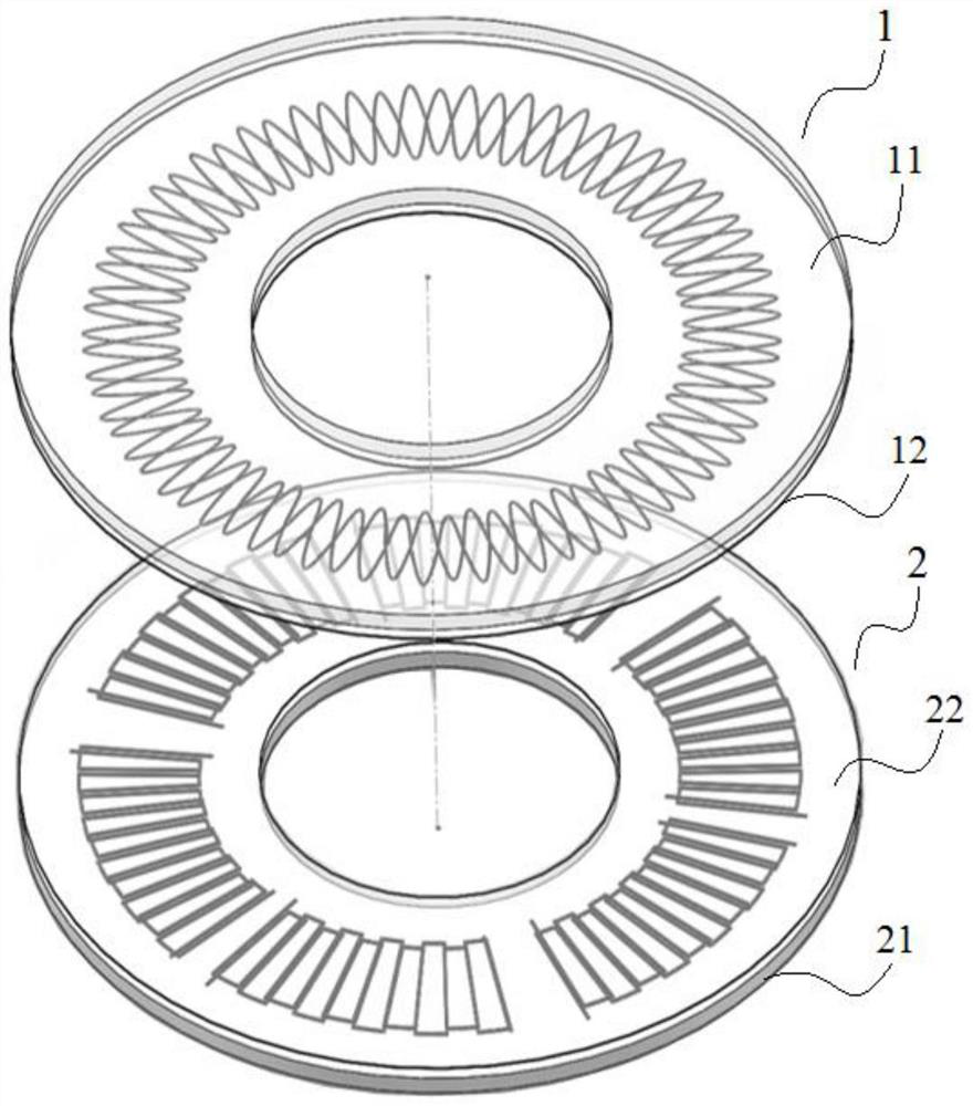 Double-layer sine compensation type time grating angular displacement sensor