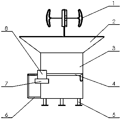 Air-liquid double-vortex kinetic-energy pulping device capable of collecting rainwater and wind energy